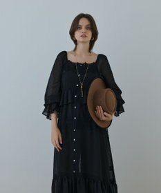 GRACE CONTINENTAL レースコンビカットジャガードワンピース