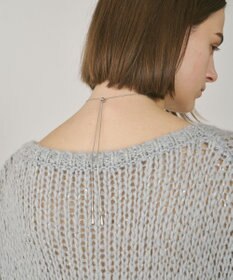 GRACE CONTINENTAL スパンコール畦ニットトップ