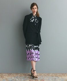 GRACE CONTINENTAL サテンボウ付テーラードジャケット