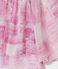 GRACE CONTINENTAL シフォンプリントドレス