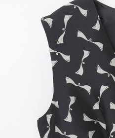 GRACE CONTINENTAL リボンジャガードワンピース