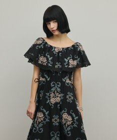 GRACE CONTINENTAL レースコンビクロスステッチワンピース