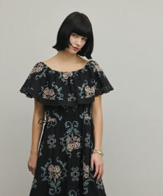 GRACE CONTINENTAL レースコンビクロスステッチワンピース