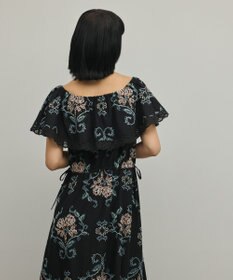 GRACE CONTINENTAL レースコンビクロスステッチワンピース