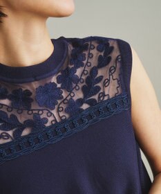 GRACE CONTINENTAL フラワーコードニットトップ