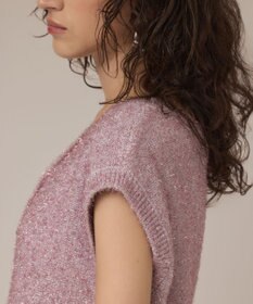 GRACE CONTINENTAL ショートフェザーニットトップ