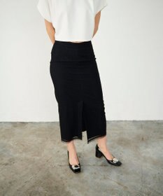 【美品】pristine ラッセルメッシュロングスカート オーガニックコットン ラッセルメッシュスカート / GRACE CONTINENTAL | GRACE