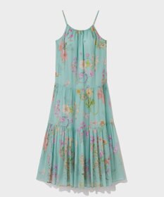 GRACE CONTINENTAL ボタニカルティアードドレス