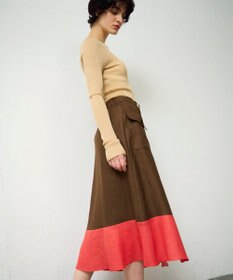 GRACE CONTINENTAL バイカラージップスカート