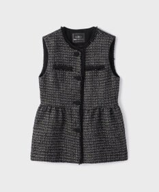 GRACE CONTINENTAL ツイードペプラムベスト