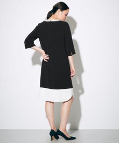 GRACE CONTINENTAL バイカラービジューワンピース