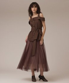 GRACE CONTINENTAL シャツキャミソール ダークブラウン