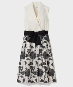 GRACE CONTINENTAL フラワージャガードテーラードレス