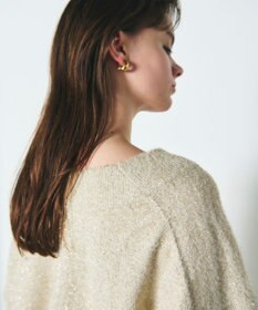 GRACE CONTINENTAL ラメVネックニットトップ