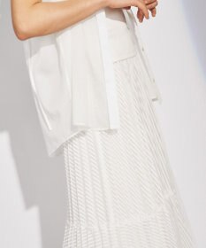 GRACE CONTINENTAL ストライプチュールスカート