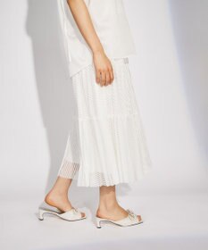 GRACE CONTINENTAL ストライプチュールスカート