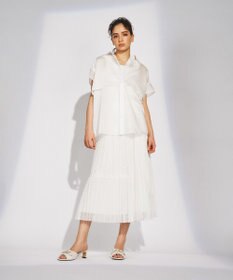 GRACE CONTINENTAL ストライプチュールスカート