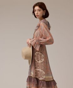 GRACE CONTINENTAL ペイズリープリントドレス