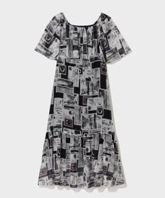 GRACE CONTINENTAL シフォンプリントドレス