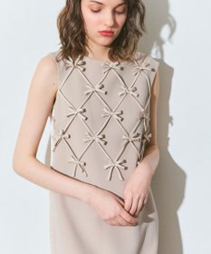 GRACE CONTINENTAL リボンモチーフドレス