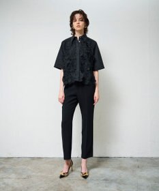 GRACE CONTINENTAL ケミカルフラワードレスシャツ ブラック