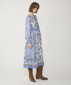 GRACE CONTINENTAL フラワーパネルプリントワンピース