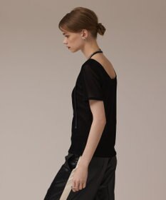 GRACE CONTINENTAL フロッキーチュールカットトップ