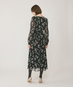 GRACE CONTINENTAL コスメフロッキープリントワンピース