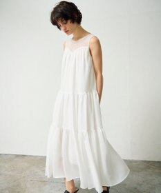 GRACE CONTINENTAL シアードレープマキシ