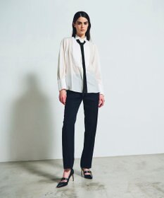 GRACE CONTINENTAL シルクコンビドレスシャツ