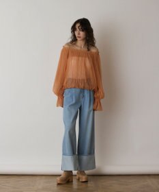 GRACE CONTINENTAL チュールプリーツトップ