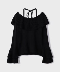 GRACE CONTINENTAL アイレットフレアニットトップ