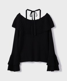 GRACE CONTINENTAL アイレットフレアニットトップ