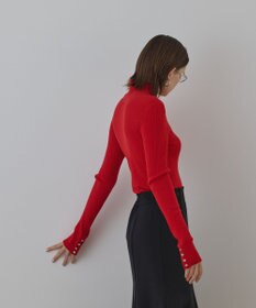 GRACE CONTINENTAL ウールハイゲージニットトップ レッド