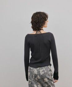 GRACE CONTINENTAL バイカラーリブニットトップ