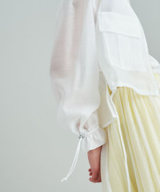 GRACE CONTINENTAL バックコンシャスブルゾン ホワイト