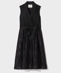 GRACE CONTINENTAL フラワージャガードテーラードレス