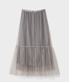 GRACE CONTINENTAL フロッキーチュールスカート