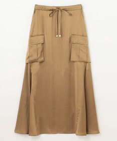 GRACE CONTINENTAL サテンミリタリーロングスカート