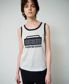 GRACE CONTINENTAL ラメニットノースリーブ