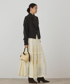 GRACE CONTINENTAL ピンタックティアードスカート