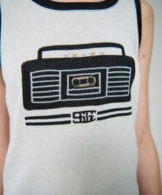 GRACE CONTINENTAL ラメニットノースリーブ