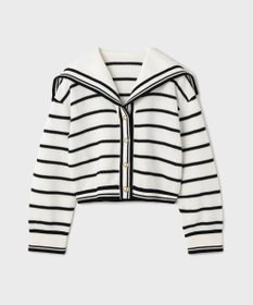 GRACE CONTINENTAL セーラーカラーニットトップ