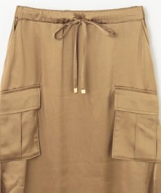 GRACE CONTINENTAL サテンミリタリーロングスカート