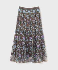 GRACE CONTINENTAL サラサ刺繍チュールスカート