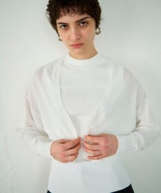 GRACE CONTINENTAL ショートドルマンニットカーディガン