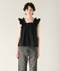 GRACE CONTINENTAL ショルダーフリルトップ ブラック