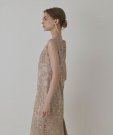 GRACE CONTINENTAL コ－ド刺繍タイトドレス