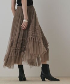GRACE CONTINENTAL イレギュラ-チュ-ルスカート ベージュ