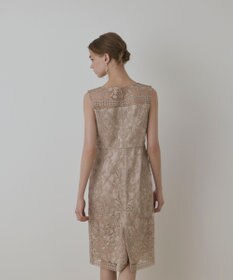 GRACE CONTINENTAL コ－ド刺繍タイトドレス